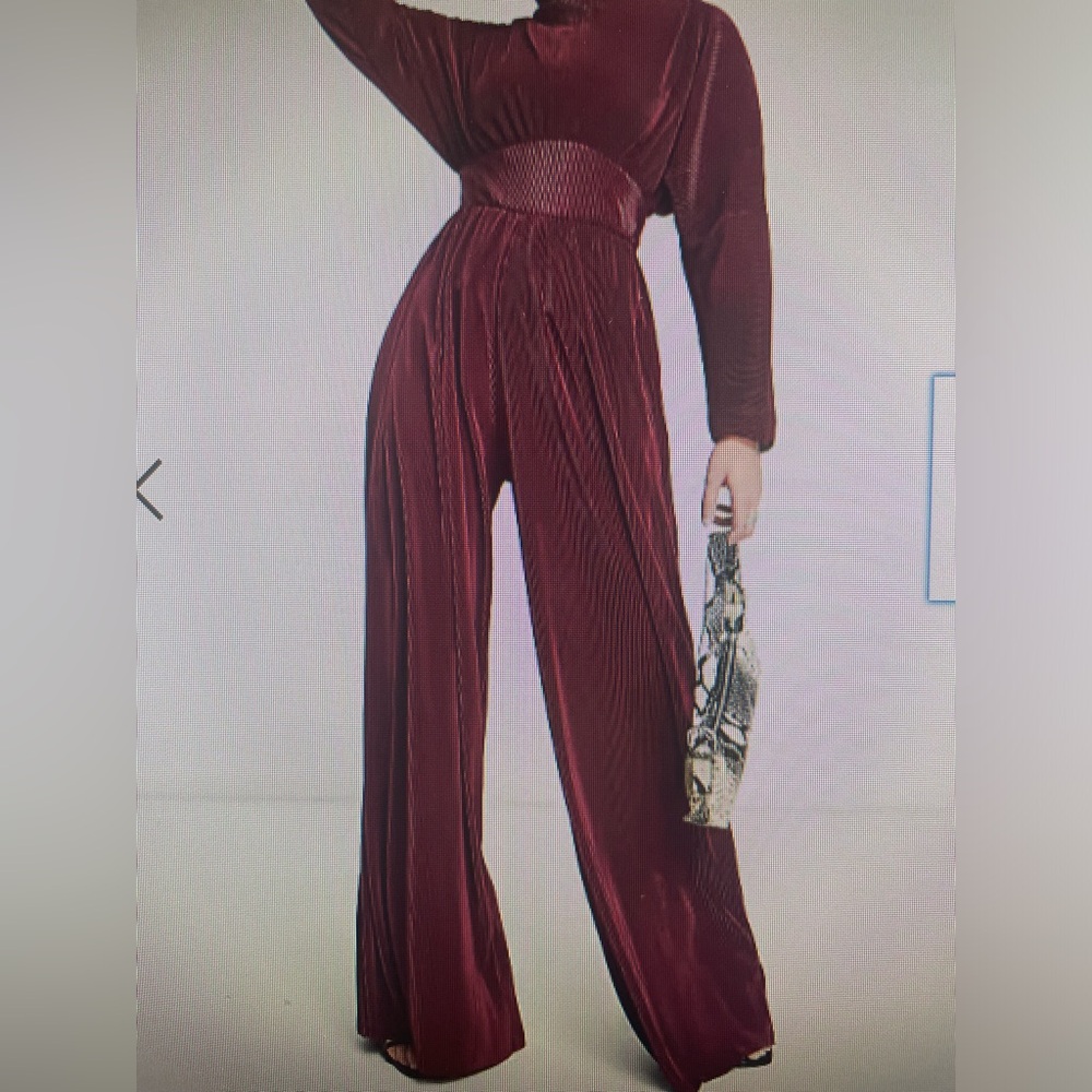 Maroon jumpsuit